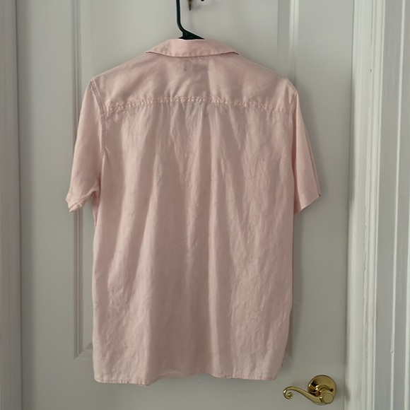 Pink Men’s short sleeved button down - Picture 2 of 2